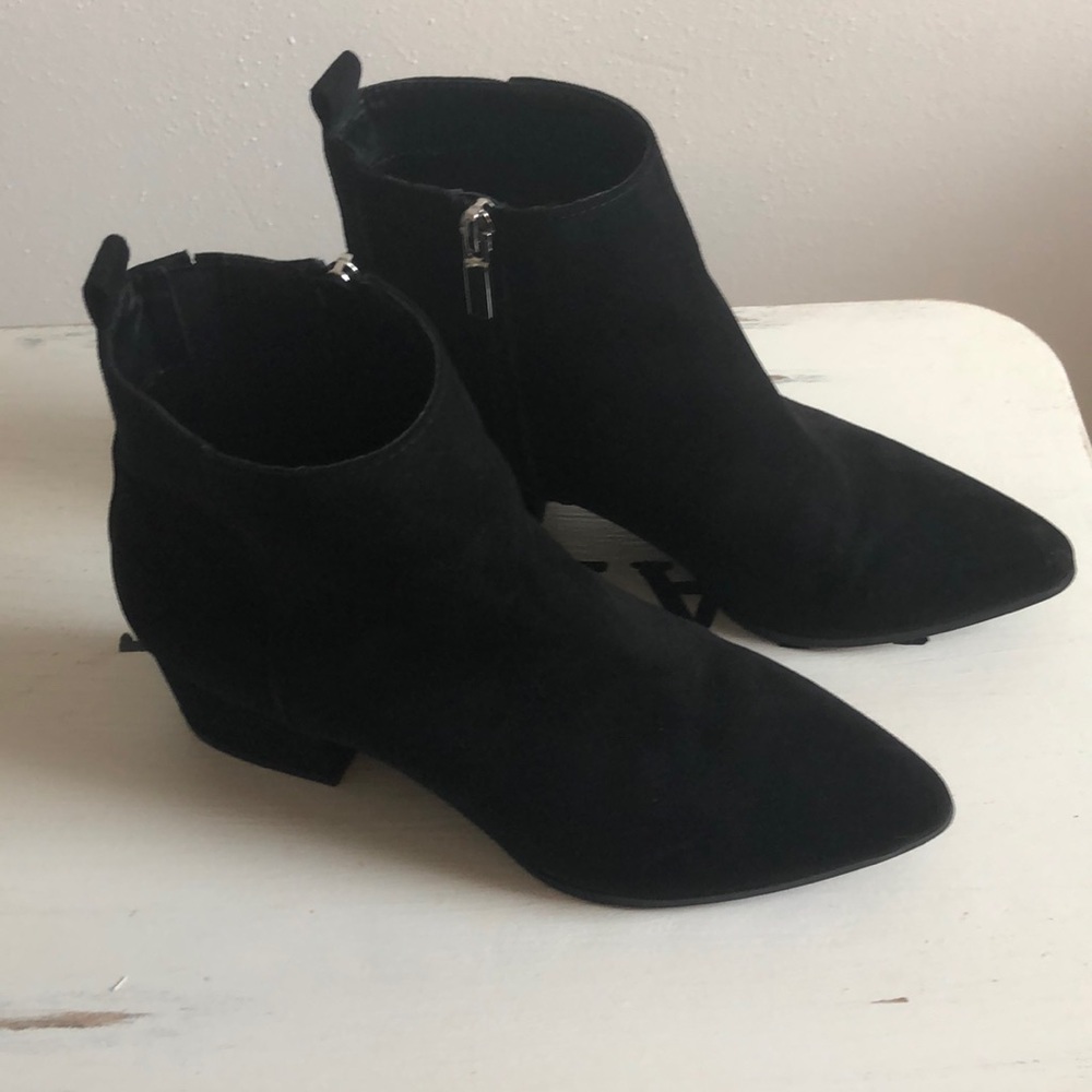 Black Microsuede Ankle Boot